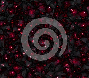 Dark Red and Black Gemstone Texture Seamless Pattern for Design Projects