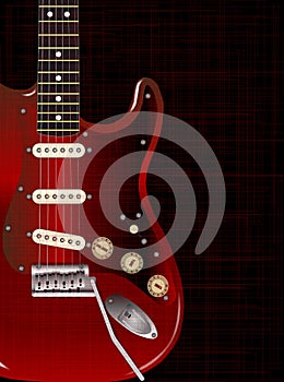 Dark Red Blues Electric Guitar