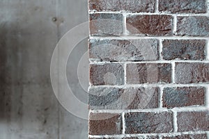 Dark red brick in grunge style, texture, background