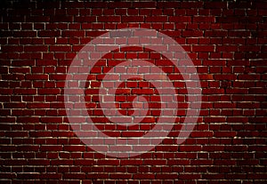 Dark Red Brick Wall Background