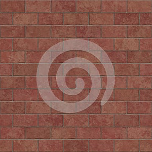 Dark red brick wall texture. Grunge seamless slanted texture. Neat dark red ceramic brick wall