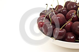 Dark red cherries