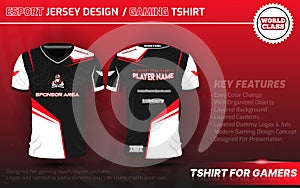 Dark Red Esport Jersey Uniform