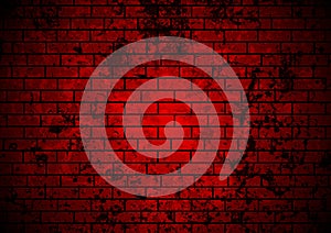 Dark red grunge brick wall background