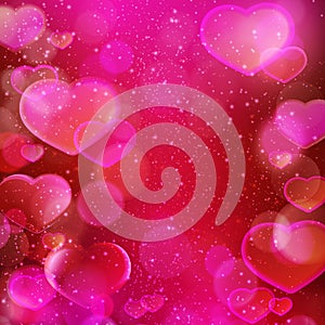 Dark red magenta hearts blur, romantic theme