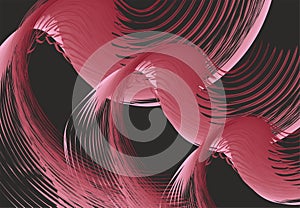 Dark red-pink-black wavy backdrop for interiors or fabrics