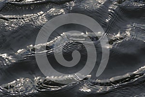 Dark rippling water surface background