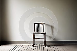 dark room with empty brown chairdark room with empty brown chairempty chair in front of an empty