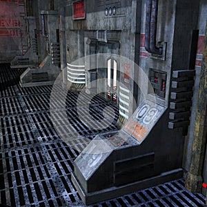 Dark and scary place in a scifi setting