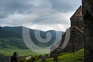 Dark scene The Church of Surp Nshan at Haghpat Monastery, Armenia