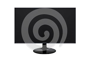 Dark screen monitor isolated on white