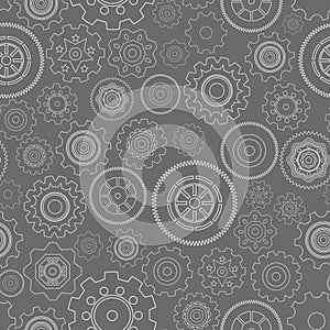 Dark seamless gear wheels pattern