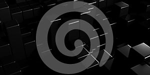 Dark silver cubes. Abstract metallic background. Modern design