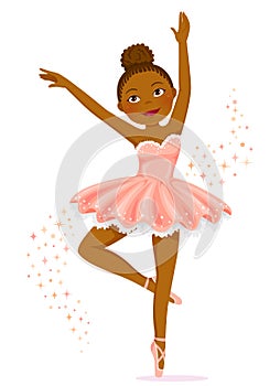 Dark skinned ballerina