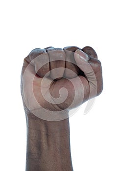 Dark-skinned fist photo