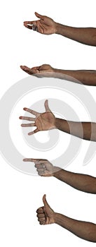 Dark-skinned hand gestures photo