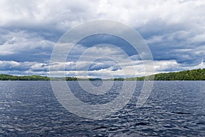 Dark Sky over Canoe Lake in Algonquin Provincial P