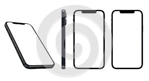 Dark Smartphones from Multiple Angles mobile phone