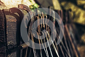 Dark smithy with blacksmith tools