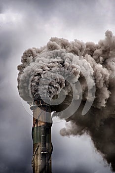 Tmavý kouř odlévání atmosféra 