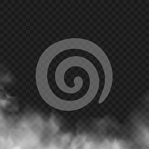 Dark smoky frame with transparent center, creating a dramatic effect. Vector