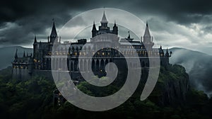 Dark And Spooky Hogwarts Castle: A Cinematic View