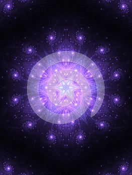 Dark star-shaped fractal mandala