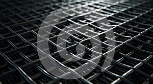 Dark Steel Wire Mesh Background Texture