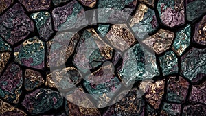 Dark Stone Tile Pattern Background