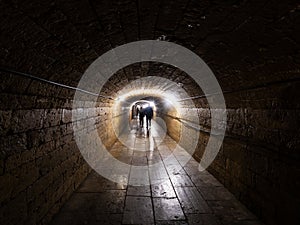 Dark stone underground passage