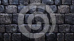 Dark Stone Wall Block Texture Background