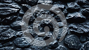 Dark stone wall forming textured background with dramatic lighting