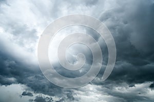 Dark storm clouds with background,Dark clouds before a thunder-storm