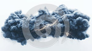 Dark storm clouds brewing with lightning flashing