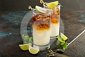 Dark and stormy cocktail