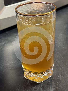 Dark & stormy cocktail. Alcohol