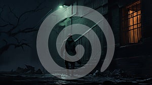 Dark Street Encounter: A Rogue Sneaking In The Shadows photo