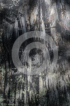 The dark texture gray metal with splashed black paint, grunge abstract background