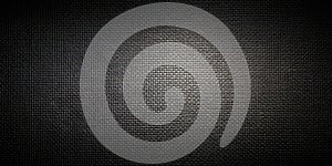 Dark textured background subtle light on a deep black woven fabric. Generative AI