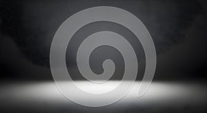 Dark Studio Background with Spotlight Effect