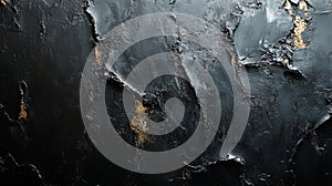 Dark Textured Surface with Metallic Highlights Generative AI