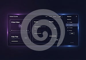 Dark-themed digital interface for an online