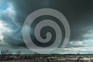 Dark torm clouds background landscape image