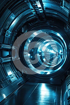 A dark tunnel with a beacon of light at the end, perfect for illustrations on hope and perseverance