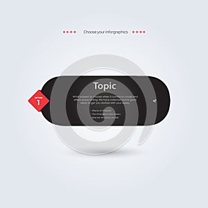 dark vector button of infographic design and modern processing step of workflow element, a dark infographic icon and banner