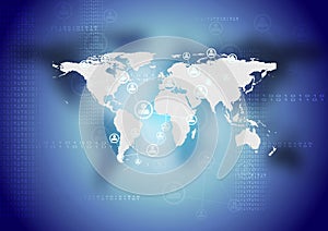 Dark vector tech abstract backdrop