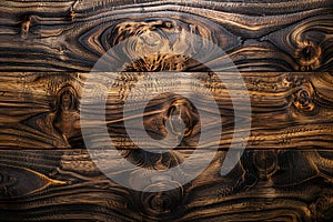 Dark walnut wood background with grain texture for design, high resolution photography