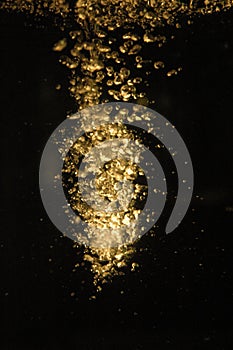 Dark water buble light of yellow