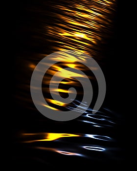 dark water lights reflections background