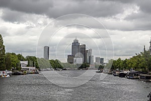 Dark Weather At The Amstelriver Amsterdam The Netherlands 2019